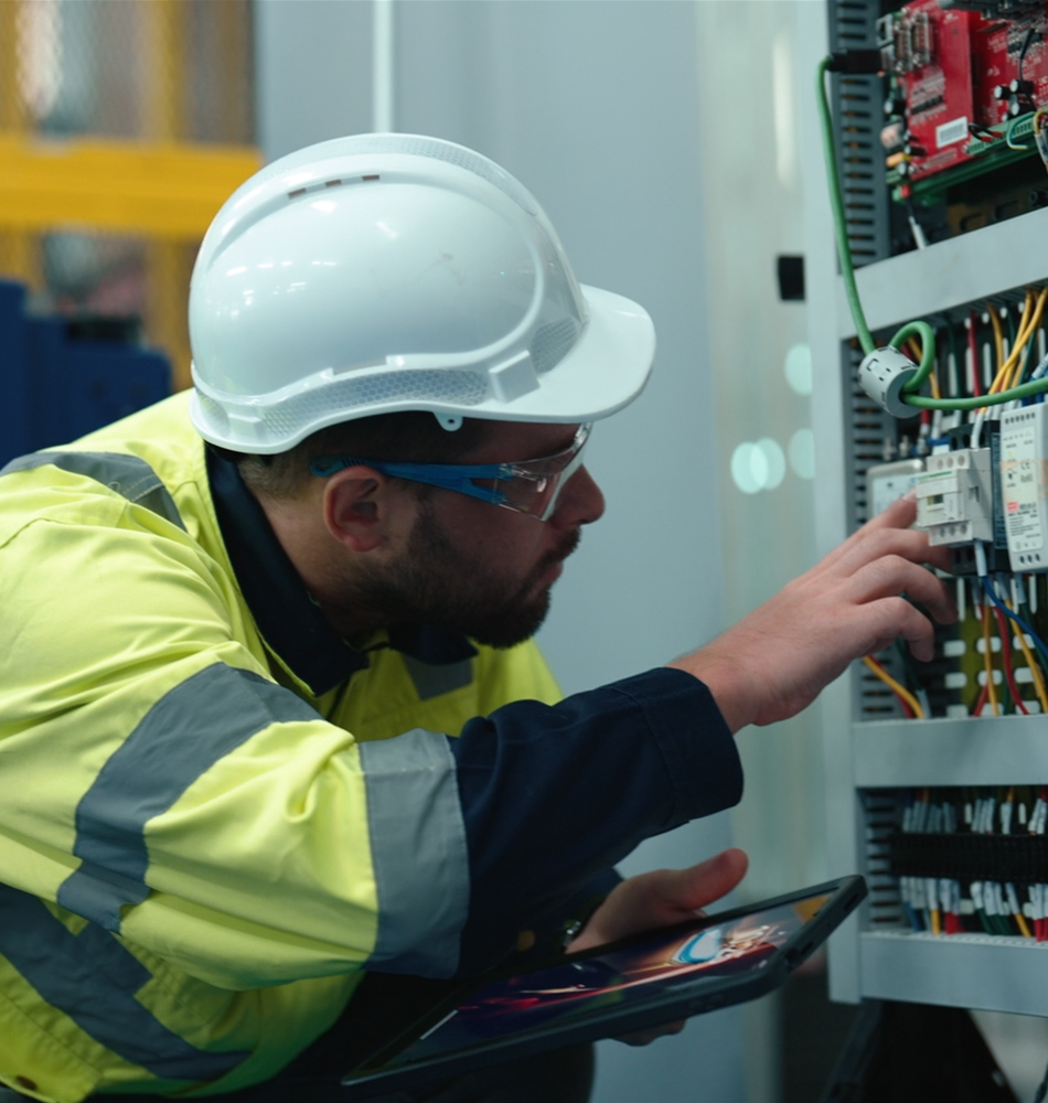 Electrical work done by professionals.